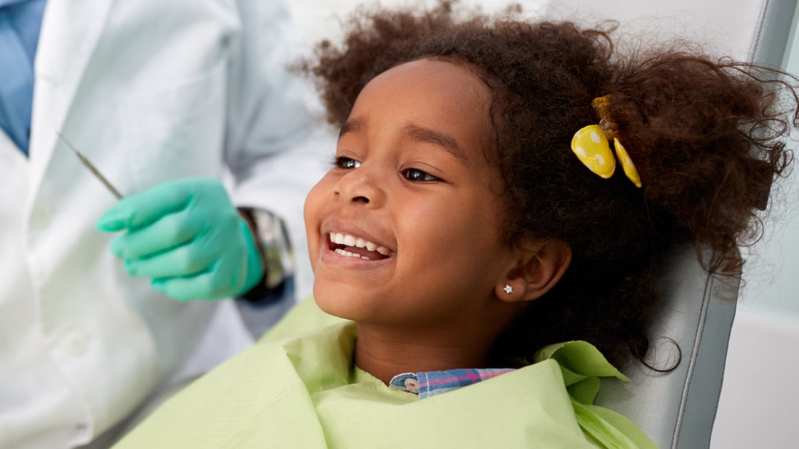 Smiling Girl Following Dental Cleaning